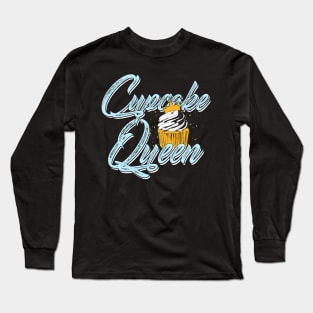 Cupcake Queen Baking Girl Gift Long Sleeve T-Shirt